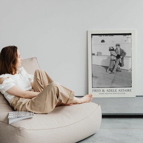 Astaire Siblings Dance Poster: Captures Fred and Adele Astaire's legacy in Hollywood, ideal for fans of classic dance films and early 20th-century cinema.