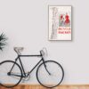 Edward Penfield 1890s Bicycle Road Maps Poster with Cyclists in Vintage Attire, Art Nouveau Inspired Cycling Art Print for Enthusiasts.