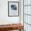 Exquisite vintage William Morris poster 'Tulip and Willow', featuring a rich blue and white botanical print, ideal for those seeking to add a touch of classic Arts and Crafts elegance to their interior design.