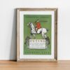 Vintage Edward Penfield Outing Magazine Cover Art - October Issue Featuring Equestrian Sport - 1900s Retro Wall Art Print for Country and Athletic Lifestyle Enthusiasts.