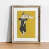 Edward Penfield Artistic Vintage Poster of Elegant Woman in Black Dress with Cherub - Classic 1900s Inspired Wall Art for Home Decor