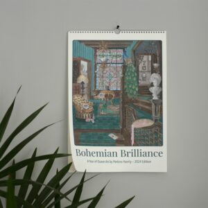 2024 Perkins Harnly Wall Calendar Bohemian Brilliance: A Year of Queer Art, featuring LGBTQ-themed artworks, ideal for art enthusiasts and as a unique gift.