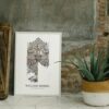 William Morris style vintage poster featuring intricate botanical patterns and peaceful doves in a classic Arts and Crafts design - perfect for enhancing home decor with a touch of historical elegance.