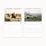 2024 Ukrainian Fine Art Wall Calendar - Cultural Journey with Celebrated Artists, from Cubo-Futurism to Folk Art, Featuring Baranov-Rossiné, Malevich, and More, with Descriptive Insights, Ideal for Art Enthusiasts.