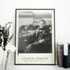 Charlie Chaplin Poster: Iconic Silent Film Era Star. A tribute to Chaplin's groundbreaking work in early Hollywood, perfect for cinema enthusiasts and as a classic decorative piece for any space.