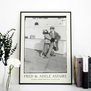 Astaire Siblings Dance Poster: Captures Fred and Adele Astaire's legacy in Hollywood, ideal for fans of classic dance films and early 20th-century cinema.