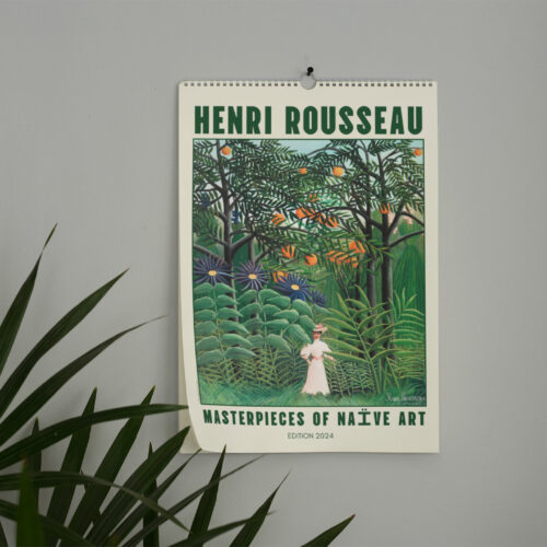2024 Henri Rousseau Art Calendar - Monthly Dreamlike Jungle Scenes, French Naive Art Masterpieces, Ideal for Art Enthusiasts and Daily Planning.
