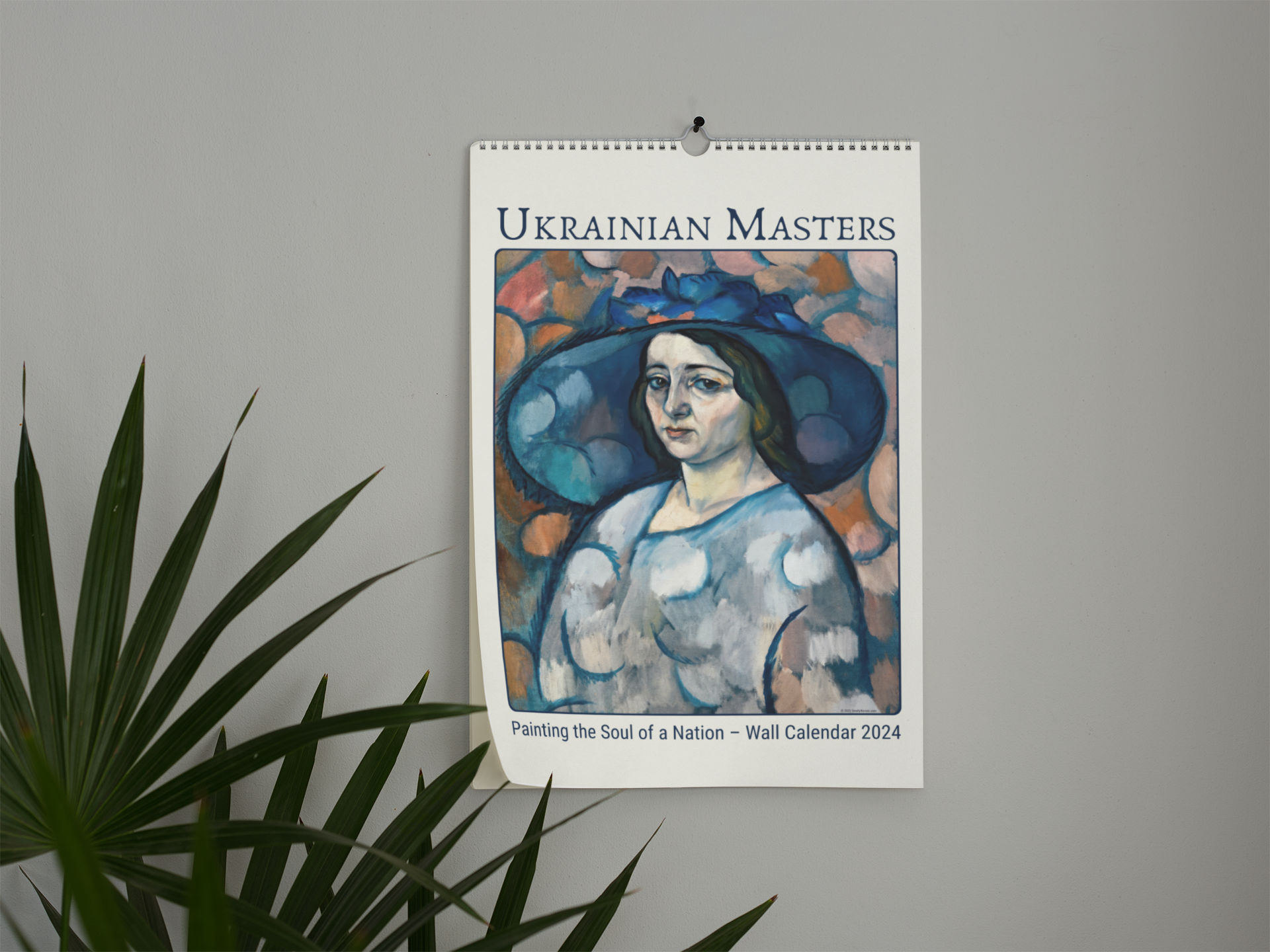 2024 Ukrainian Fine Art Wall Calendar - Cultural Journey with Celebrated Artists, from Cubo-Futurism to Folk Art, Featuring Baranov-Rossiné, Malevich, and More, with Descriptive Insights, Ideal for Art Enthusiasts.
