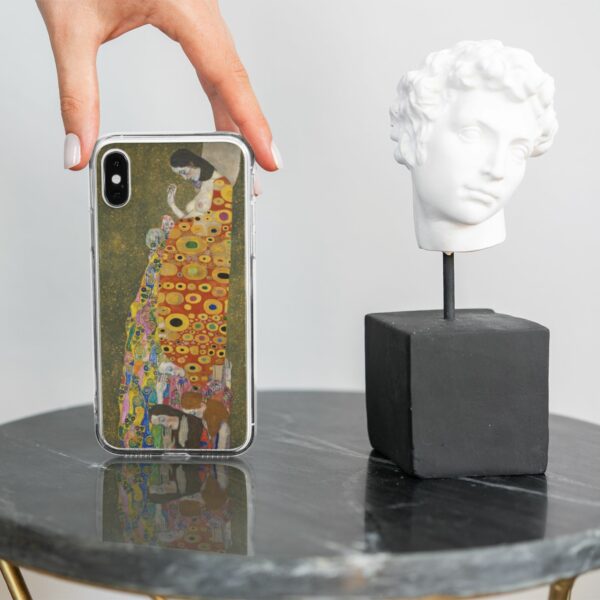 Gustav Klimts Hope art-inspired phone case with colorful mosaic and floral patterns, providing a unique blend of classic art protection and style for smartphones.