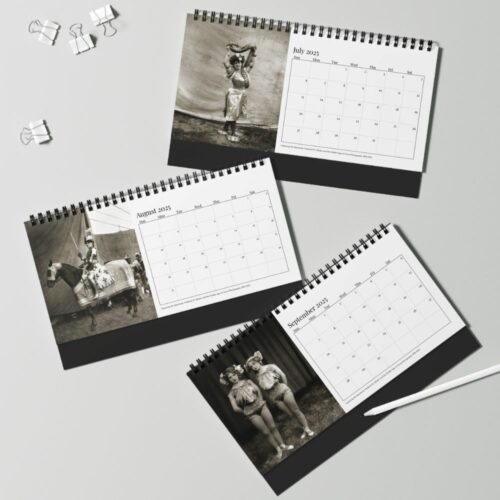 Frederick W. Glasier Circus Desk Calendar – Vintage Performers and Spectacles Photography for Collectors and Enthusiasts