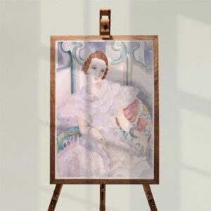 Gerda Wegener Artwork: Graceful Lady in White Dress - Vintage Art Deco Poster