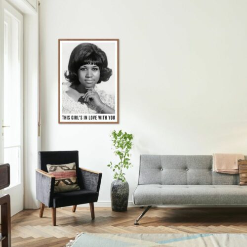 Aretha Franklin Music Poster - Inspirational Queen of Soul Wall Art for Home or Office Decor, Celebrating the Iconic Singer and Social Justice Advocate.