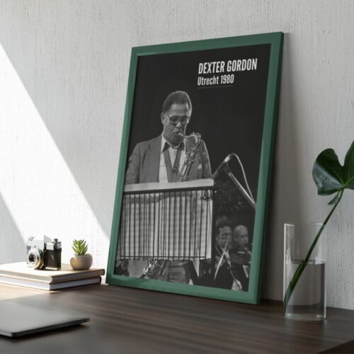 Dexter Gordon Jazz Poster Featuring Bebop Legends, Vintage Music Gift for Aficionados, Ideal for Home and Office Decor.