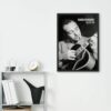 Django Reinhardt Vintage Jazz Poster - Celebrating the Legendary Guitarist's Fusion of Swing and Gypsy Jazz, Ideal Music Lover Gift and Timeless Decor for Home or Office.