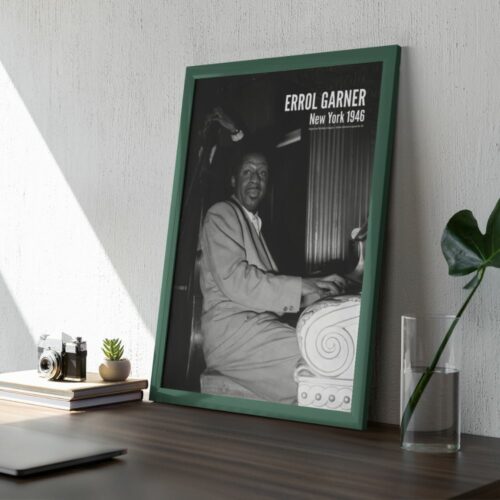 Erroll Garner Jazz Poster - Timeless Piano Virtuoso Wall Art for Music Enthusiasts, Honoring the Legendary Jazz Musician and Composer of 'Misty'.