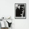 Fats Waller Vintage Jazz Poster - Celebrating 'Rediscovered Solos' with Classic Stride Piano - Ideal Music Lover Gift and Wall Decor.