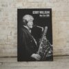 Vintage Gerry Mulligan Jazz Poster - Iconic 1980 New York Performance by the Renowned Baritone Saxophonist, Composer, and Arranger Celebrating the Cool Jazz Era.