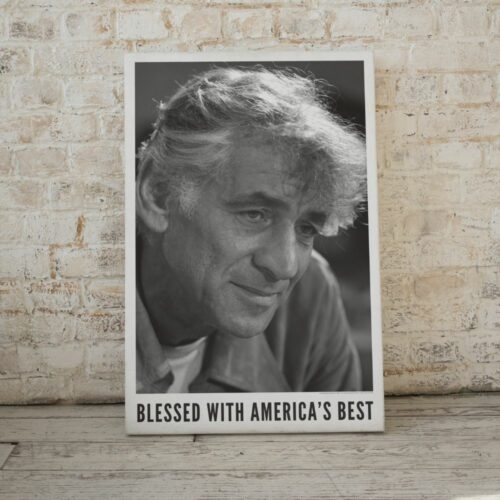 Vintage Leonard Bernstein Jazz Poster - Tribute to Classical and Popular Music Fusion, Perfect Music Lover Gift and Elegant Home Decor.