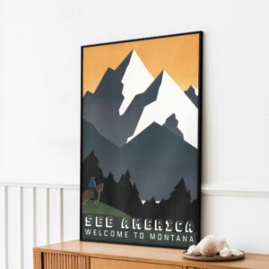 Retro Travel Poster: Welcome to Montana