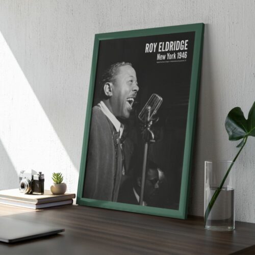 Roy Eldridge Jazz Poster, 1946 New York Performance - A Tribute to the Jazz Trumpet Icon, Perfect for Enhancing Home Decor with Historical Musical Elegance.