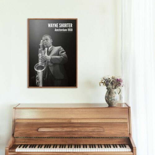 Wayne Shorter Vintage Jazz Poster - A Tribute to the Legendary Saxophonist and Composer, Perfect for Collectors and Music Enthusiasts, Ideal for Home and Office Decor.