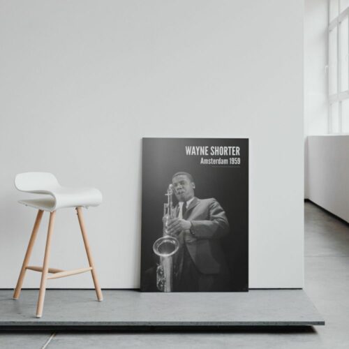 Wayne Shorter Vintage Jazz Poster - A Tribute to the Legendary Saxophonist and Composer, Perfect for Collectors and Music Enthusiasts, Ideal for Home and Office Decor.
