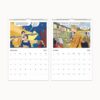 Pages of September and October from a 2025 wall calendar, showcasing golden age comic illustrations with bold colors and dynamic characters
