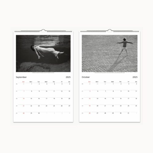 September and October view of the 2025 Calendar, featuring ethereal underwater photography and beach exploration, turning time management into an aesthetic experience