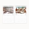 January and February 2025 calendar pages featuring Pieter Bruegels winter landscapes.