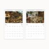 May and June 2025 calendar pages featuring Pieter Bruegels village festival scenes.