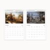 November and December 2025 calendar pages featuring Pieter Bruegels landscape and winter scenes.