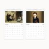 November and December 2025 calendar months featuring a group of children by a city building and a solemn portrait of a young boy