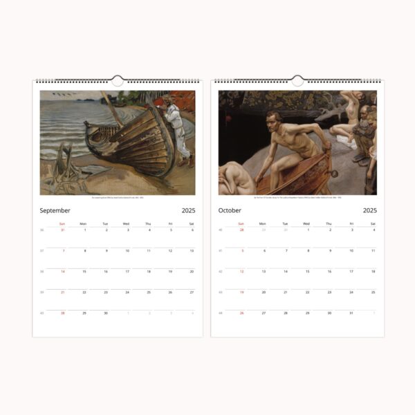 Akseli Gallen-Kallela wall calendar featuring Finnish Symbolism, National Romanticism, and Nordic mythology. This premium-quality art calendar showcases 12 stunning artworks inspired by the Kalevala and Finnish folklore, perfect for Scandinavian art lovers and collectors.