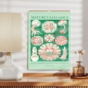 Wall calendar featuring Haeckel's art illustrations.