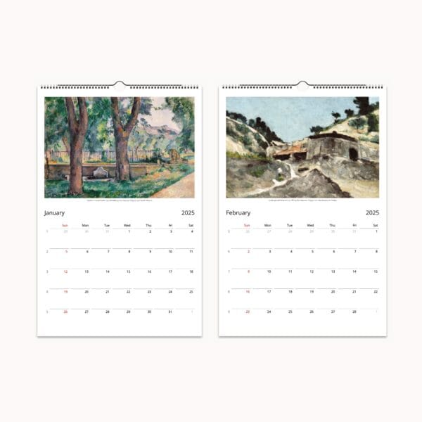 Paul Cezanne Wall Calendar featuring Post-Impressionist art, timeless paintings, and decorative wall planner. Includes monthly masterpieces, high-quality framable designs, and spacious date layouts. Perfect gift for art lovers and collectors.