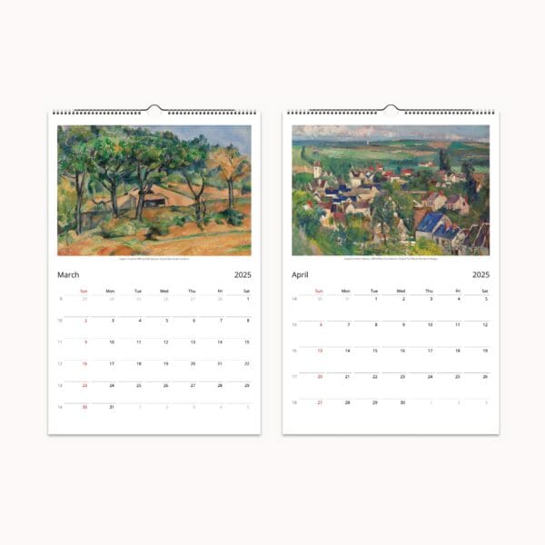 Paul Cezanne Wall Calendar featuring Post-Impressionist art, timeless paintings, and decorative wall planner. Includes monthly masterpieces, high-quality framable designs, and spacious date layouts. Perfect gift for art lovers and collectors.