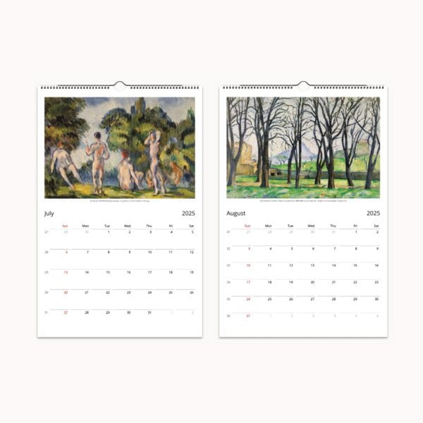 Paul Cezanne Wall Calendar featuring Post-Impressionist art, timeless paintings, and decorative wall planner. Includes monthly masterpieces, high-quality framable designs, and spacious date layouts. Perfect gift for art lovers and collectors.