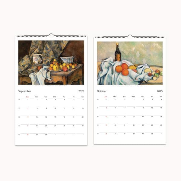 Paul Cezanne Wall Calendar featuring Post-Impressionist art, timeless paintings, and decorative wall planner. Includes monthly masterpieces, high-quality framable designs, and spacious date layouts. Perfect gift for art lovers and collectors.