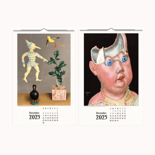 Rudolf Wacker wall calendar featuring 12 striking artworks from the Austrian modernist and New Objectivity movement. This art calendar showcases Wacker’s haunting still lifes, symbolic self-portraits, and thought-provoking surreal compositions. Perfect for art lovers, collectors, and admirers of European modernism, this unique calendar blends historical depth with avant-garde aesthetics. Includes detachable prints for framing or gifting.