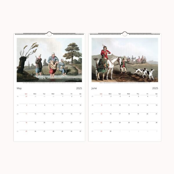 Yorkshire Costume Wall Calendar featuring historical 19th-century engravings by George Walker. Vintage calendar with traditional British attire, professions, and industrial heritage. Premium-quality art prints, perfect for history lovers, Yorkshire gifts, and home decor. Each page can be framed as wall art. Available in multiple sizes: Ledger, A3, Letter, and A4. Ideal for collectors, history buffs, and those who appreciate antique illustrations and Victorian-era fashion.