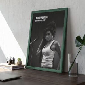 Amy Winehouse Jazz Poster - Vintage Music Wall Art, Black and White Print, Soulful Home Decor, Gift for Music Lovers, Retro Aesthetic