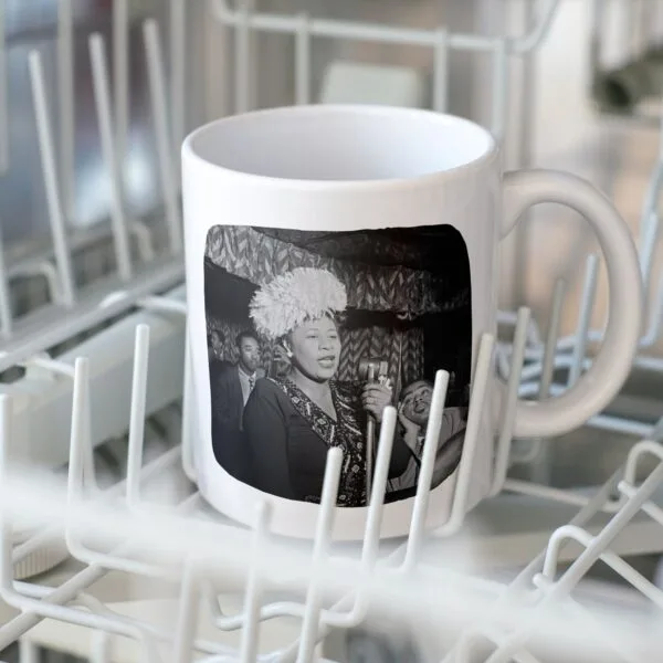 Mug with vintage photo of Ella Fitzgerald in dishwasher