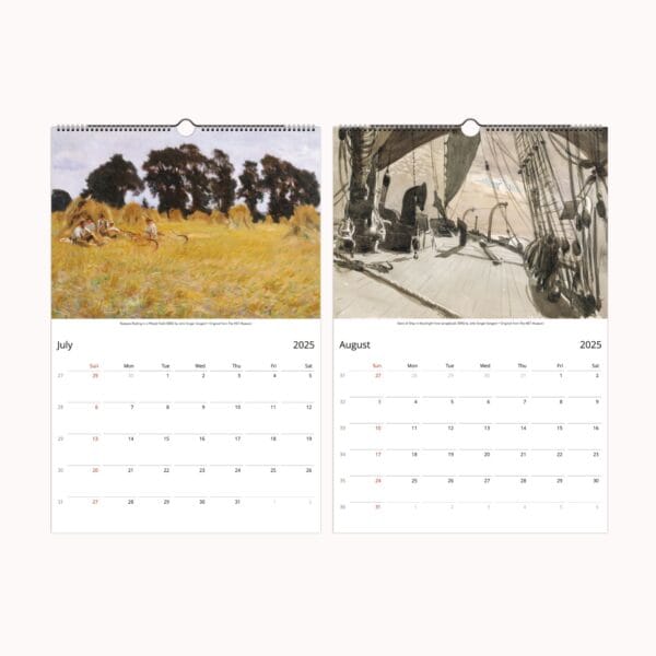 John Singer Sargent Wall Calendar featuring 12 stunning masterpieces by the renowned American artist (1856–1925). Includes iconic portrait and landscape paintings with elegant printing and high-quality paper. Ideal for art lovers, home decor, and collectors of fine art calendars.