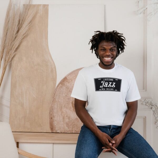 Jazz T-Shirt featuring vibrant jazz art; perfect Jazz Lover Gift for fans attending Jazz Festivals or Jazz Clubs. Ideal Jazz Band Tee for musicians, blending Jazz and Blues themes in a stylish Jazz Music Shirt.