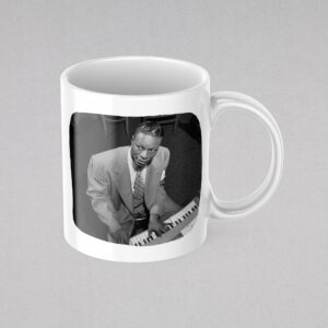 Coffee mug with Nat King Cole image