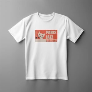 White shirt with Paris Jazz Sessions design
