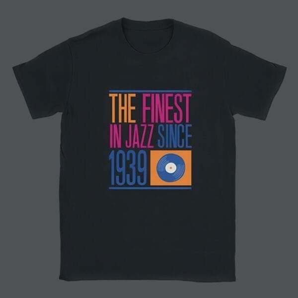 Jazz T-Shirt featuring vibrant jazz art; perfect Jazz Lover Gift for fans attending Jazz Festivals or Jazz Clubs. Ideal Jazz Band Tee for musicians, blending Jazz and Blues themes in a stylish Jazz Music Shirt.