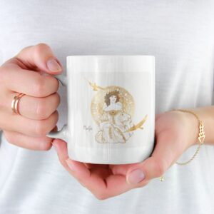 Mug with art nouveau woman design