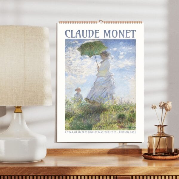 Claude Monet calendar with Impressionist artwork