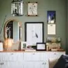 Wall art and decor on modern sideboard